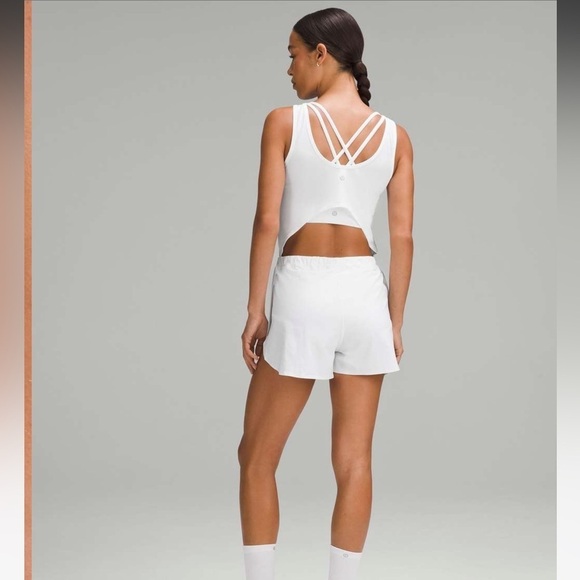 lululemon athletica Pants - Lululemon Open-Back Running Romper 3" White Size 10
NEW‎ WITH TAGS